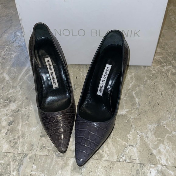 Manolo blahnik snakeskin size 35 brand new with box - Picture 2 of 10